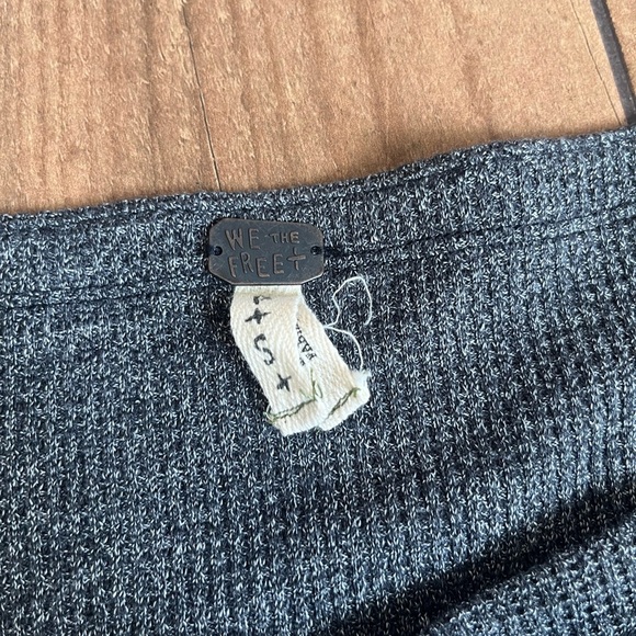 Free People We The Free Blossom Thermal Patchwork Balloon Sleeve Top - S - Picture 3 of 4